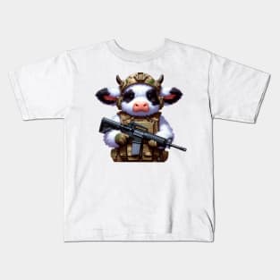 Tactical Fluffy Cow Kids T-Shirt